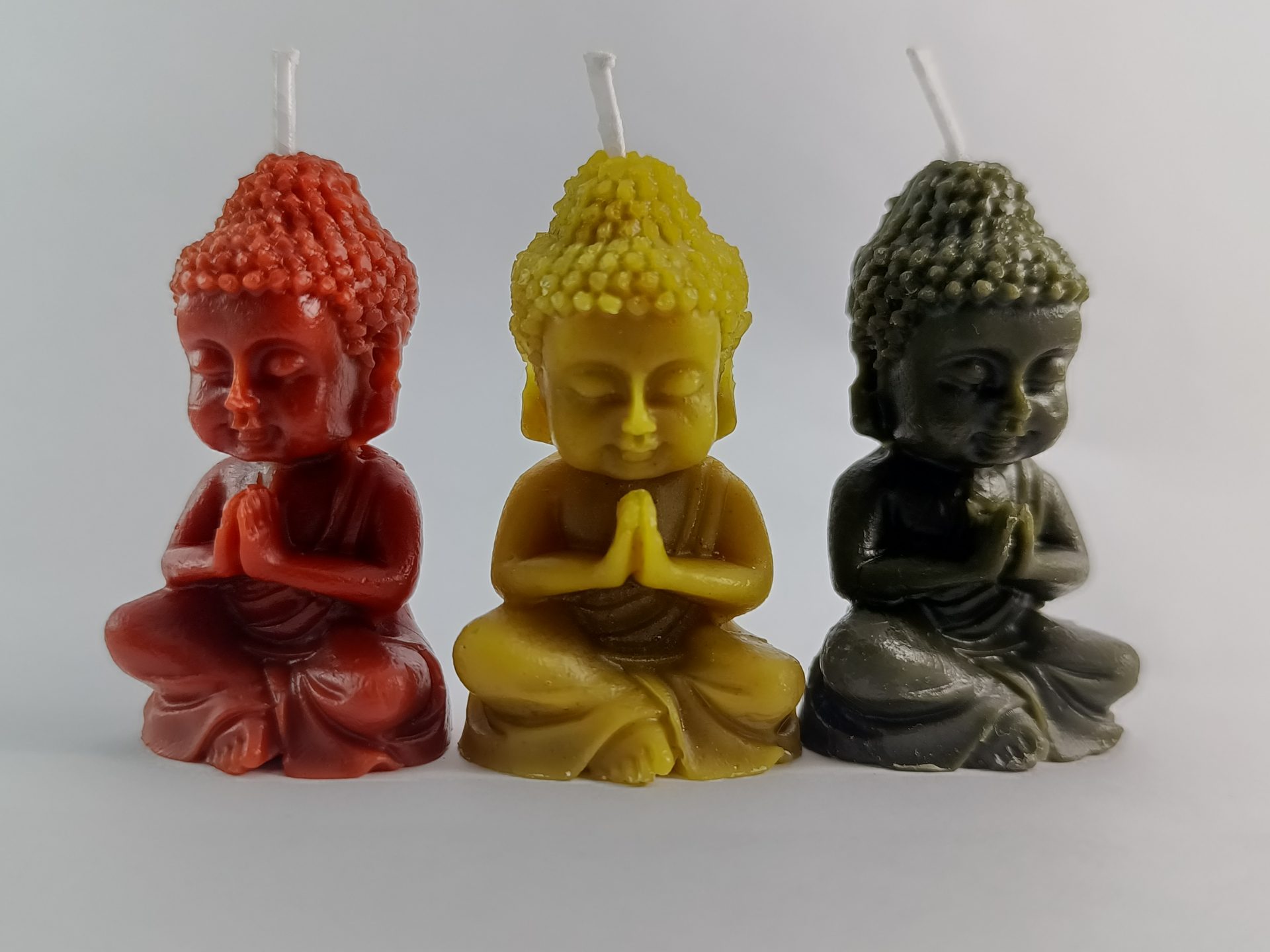 Vela Artesanal Buda de Cera de Abeja